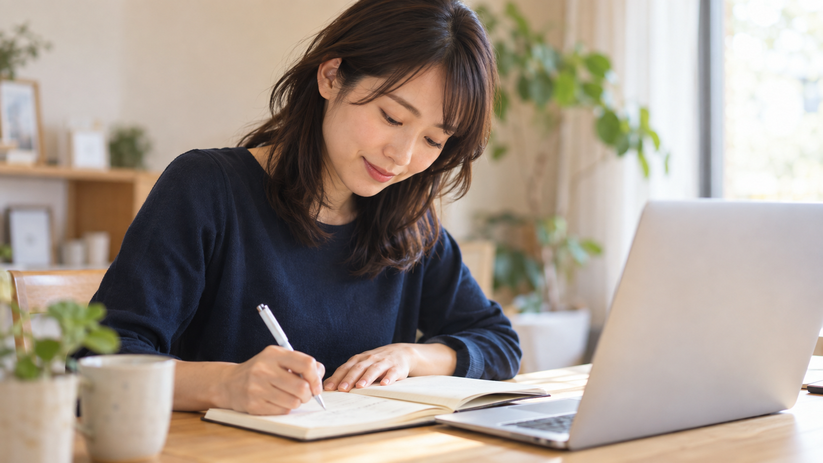 ノートに次の行動を書き出す人のイメージ
